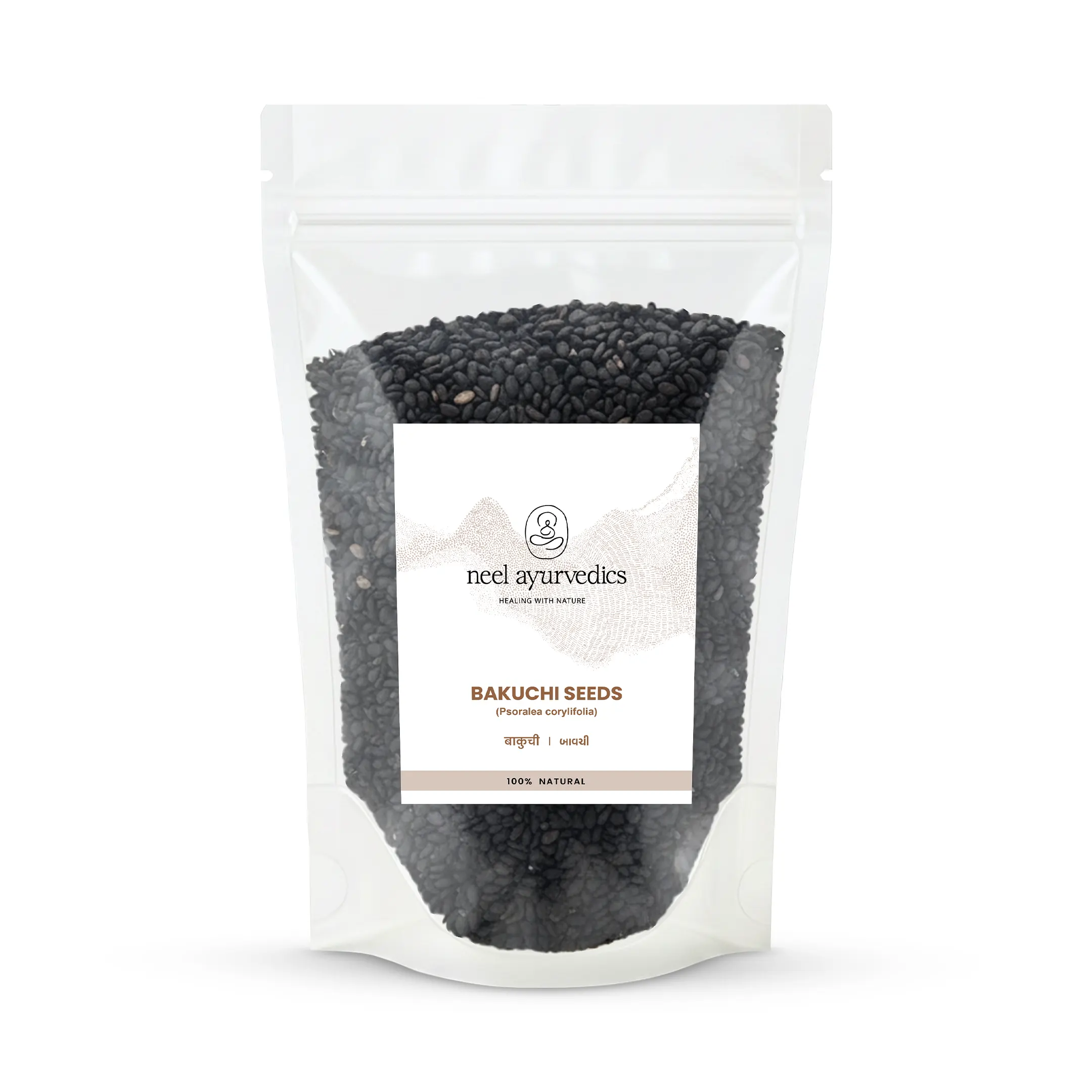 Bakuchi Seeds Whole Herbs Mockup Bavchi Seeds