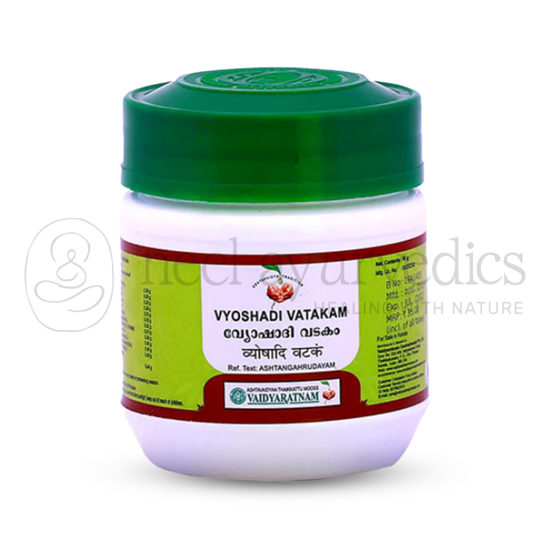 Vaidyaratnam Vyoshadi Vatakam – 50 Gm