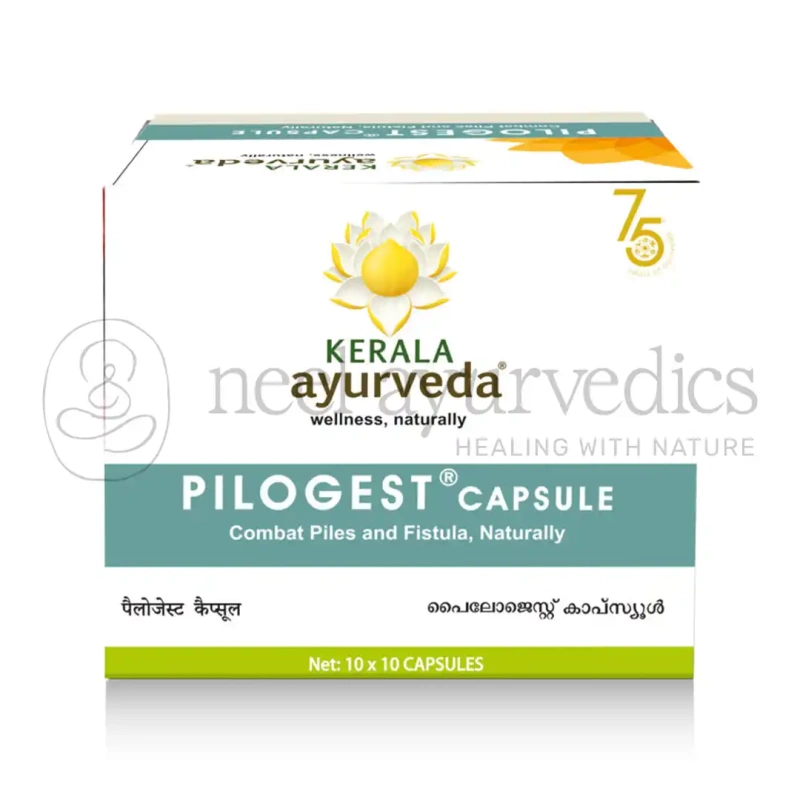 Kerala Ayurveda Pilogest Capsules – 100 Caps