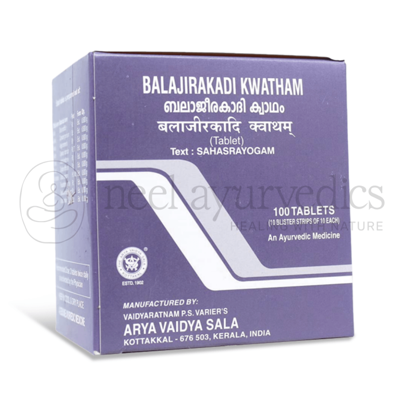 Kottakkal Arya Vaidya Sala Balajirakadi Kwatham Tablet