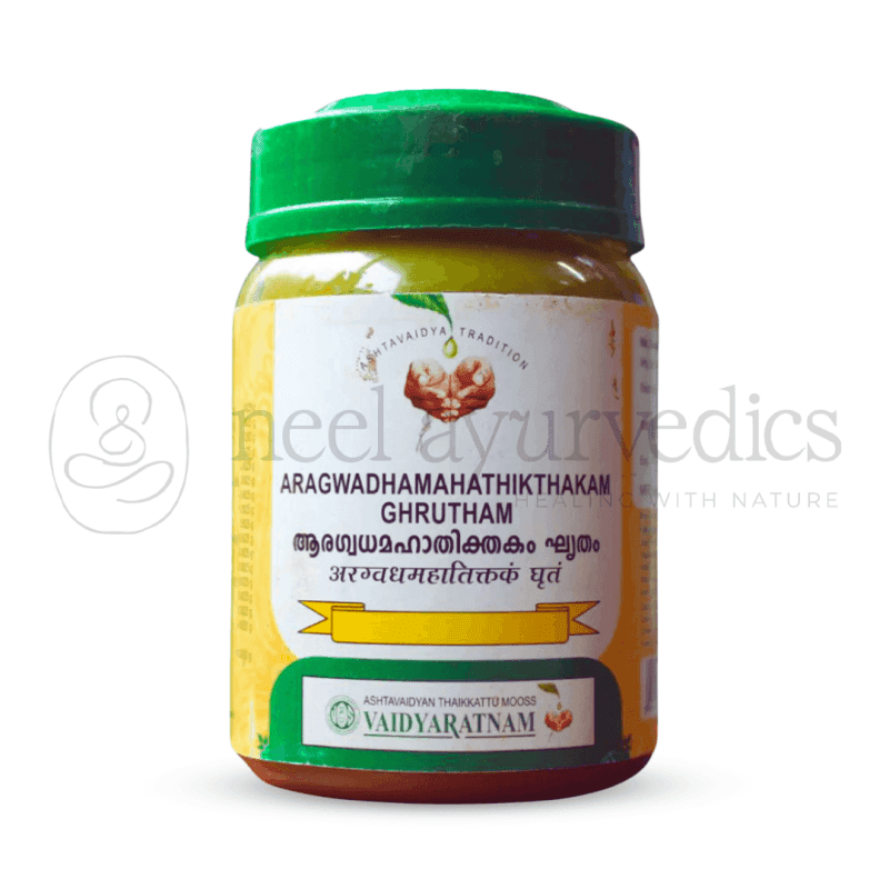 Vaidyaratnam Aragwadhamahathikthakam Ghrutham – 150 Gm
