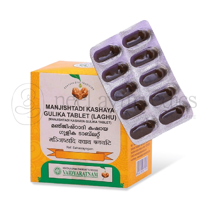 Vaidyaratnam Mahamanjishtadi Kashayam Gulik – 10 Tab