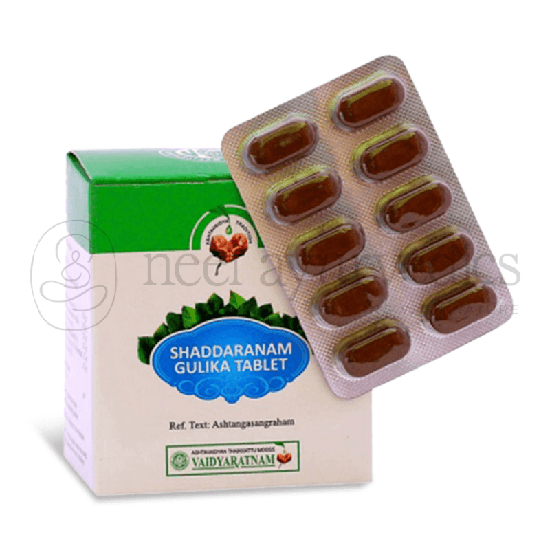 Vaidyaratnam Shaddaranam Gulika Tablet - 100 Tab