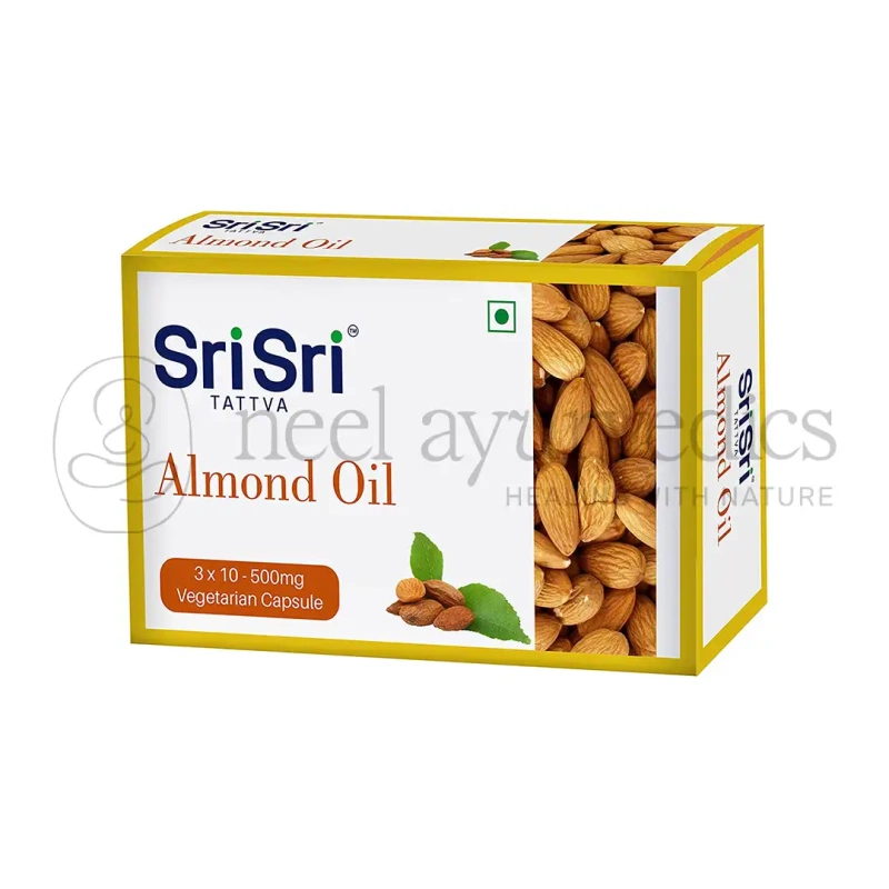 Sri Sri Tattva Memo Charge Almond Oil Capsules - 30 Cap