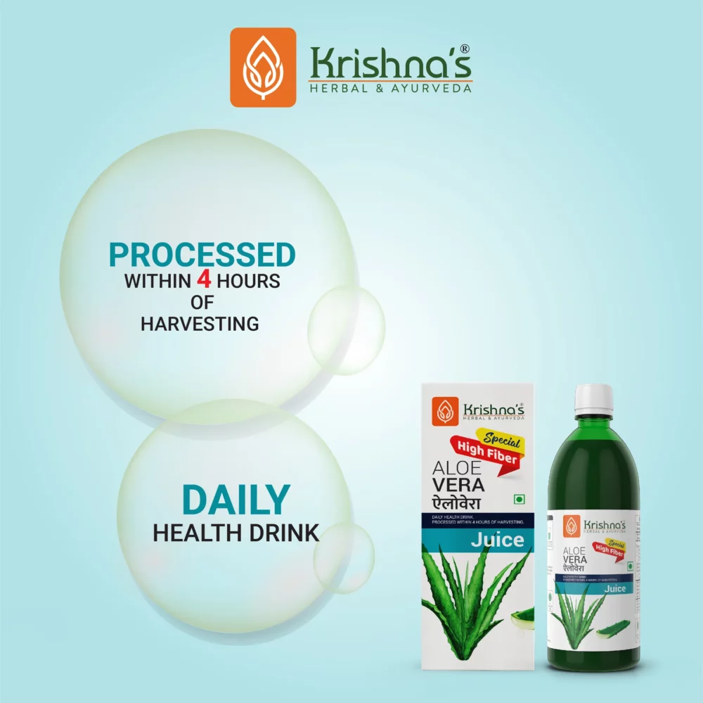 Krishna Herbal And Ayurveda Premium Aloe Vera High Fiber Juice