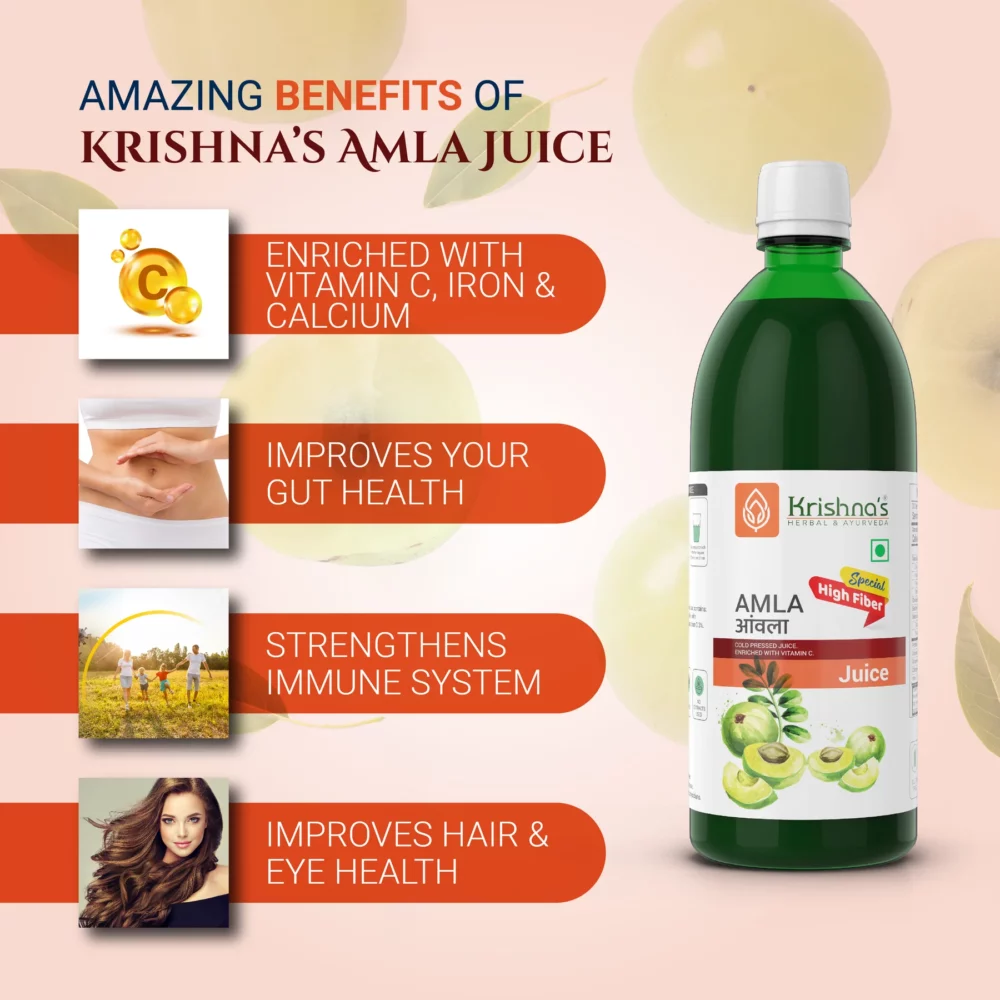 Krishna’s Herbal And Ayurveda Premium Amla High Fiber Juice
