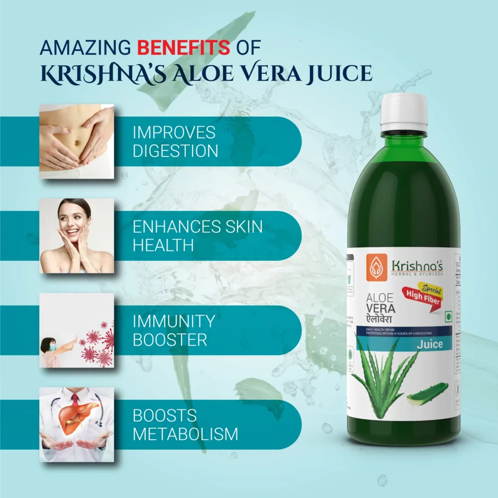 Krishna Herbal And Ayurveda Premium Aloe Vera High Fiber Juice
