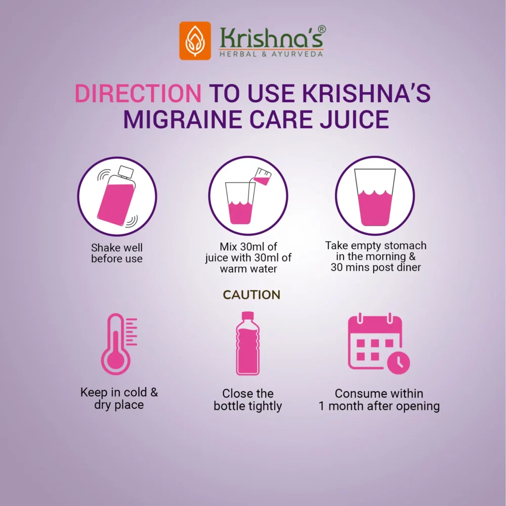 Krishna Herbal And Ayurveda Migraine Care Juice