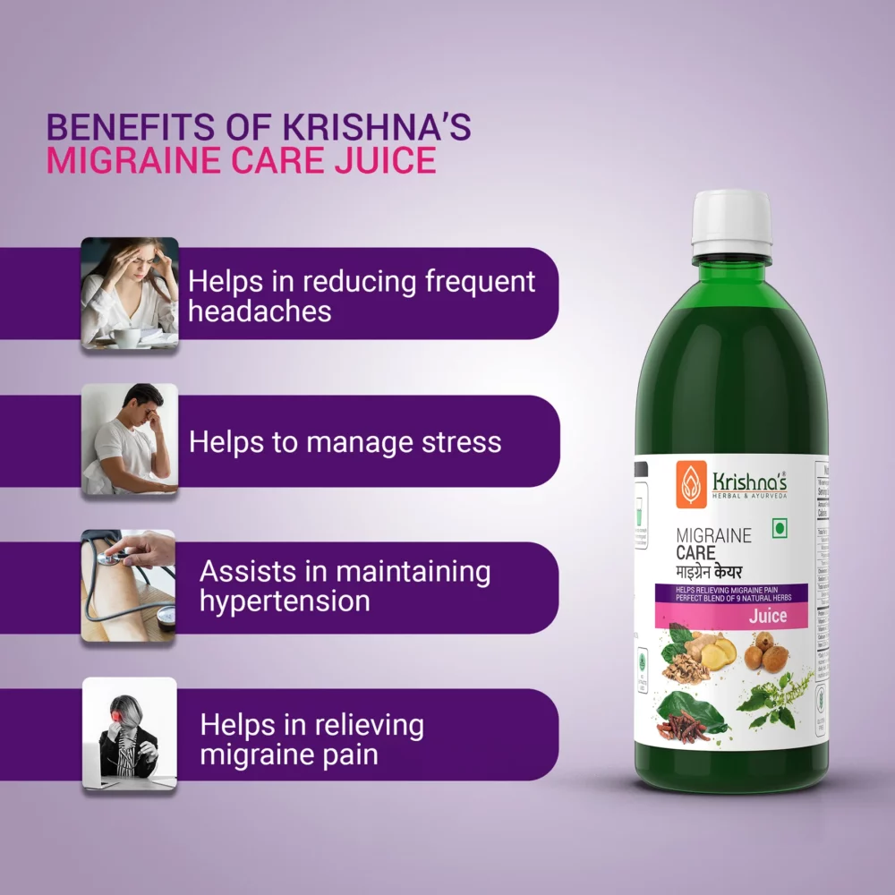 Krishna Herbal And Ayurveda Migraine Care Juice
