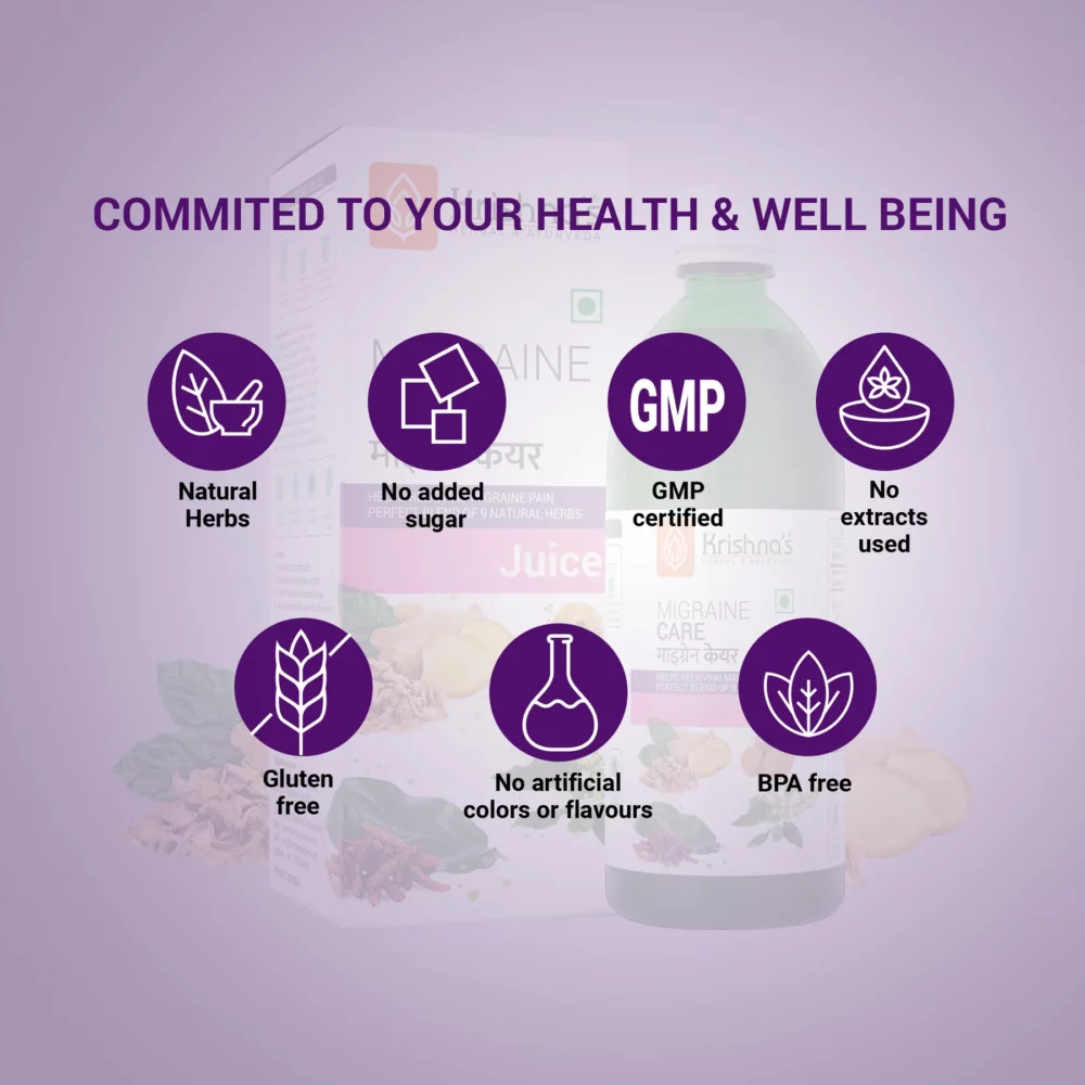 Krishna Herbal And Ayurveda Migraine Care Juice