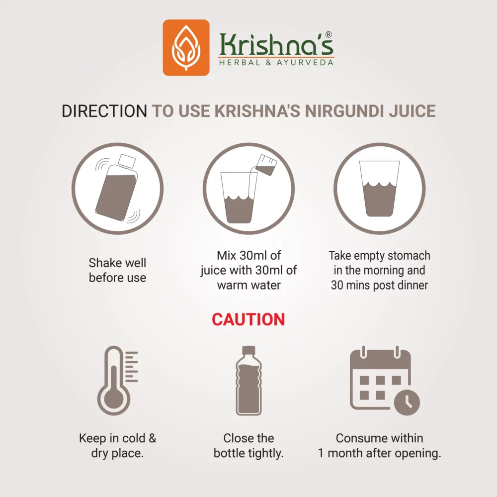 Krishna’s Herbal And Ayurveda Nirgundi Swaras Juice
