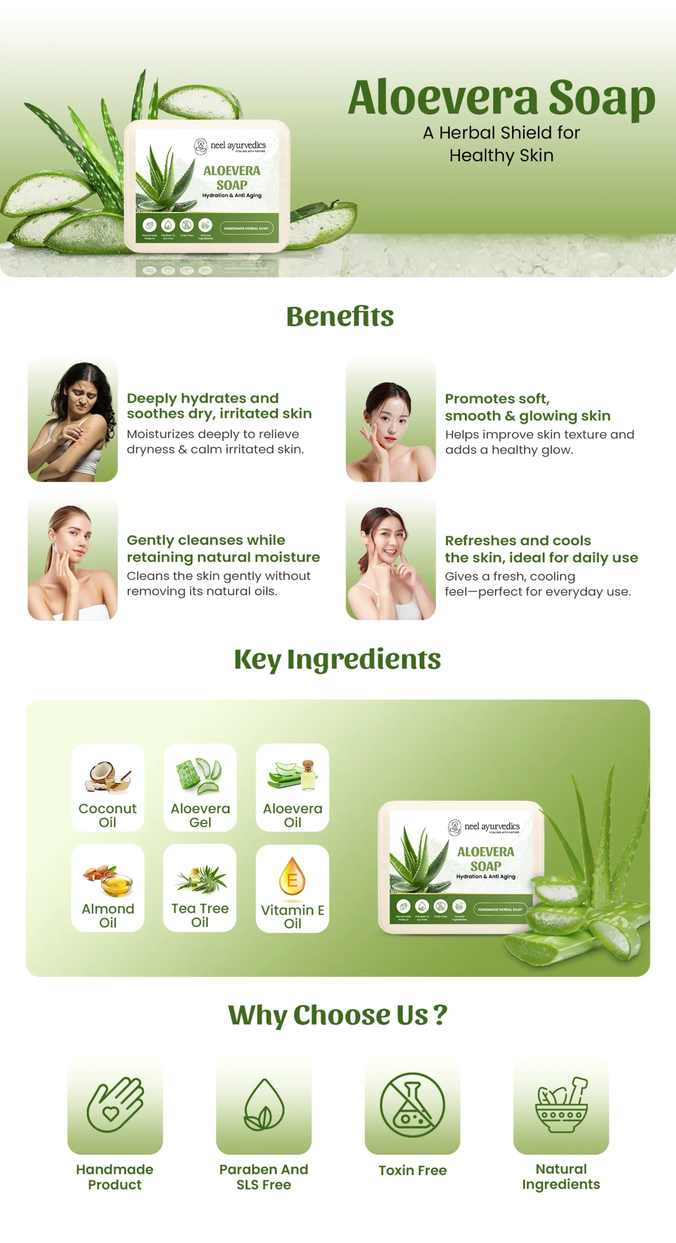 Description du savon à l'aloe vera