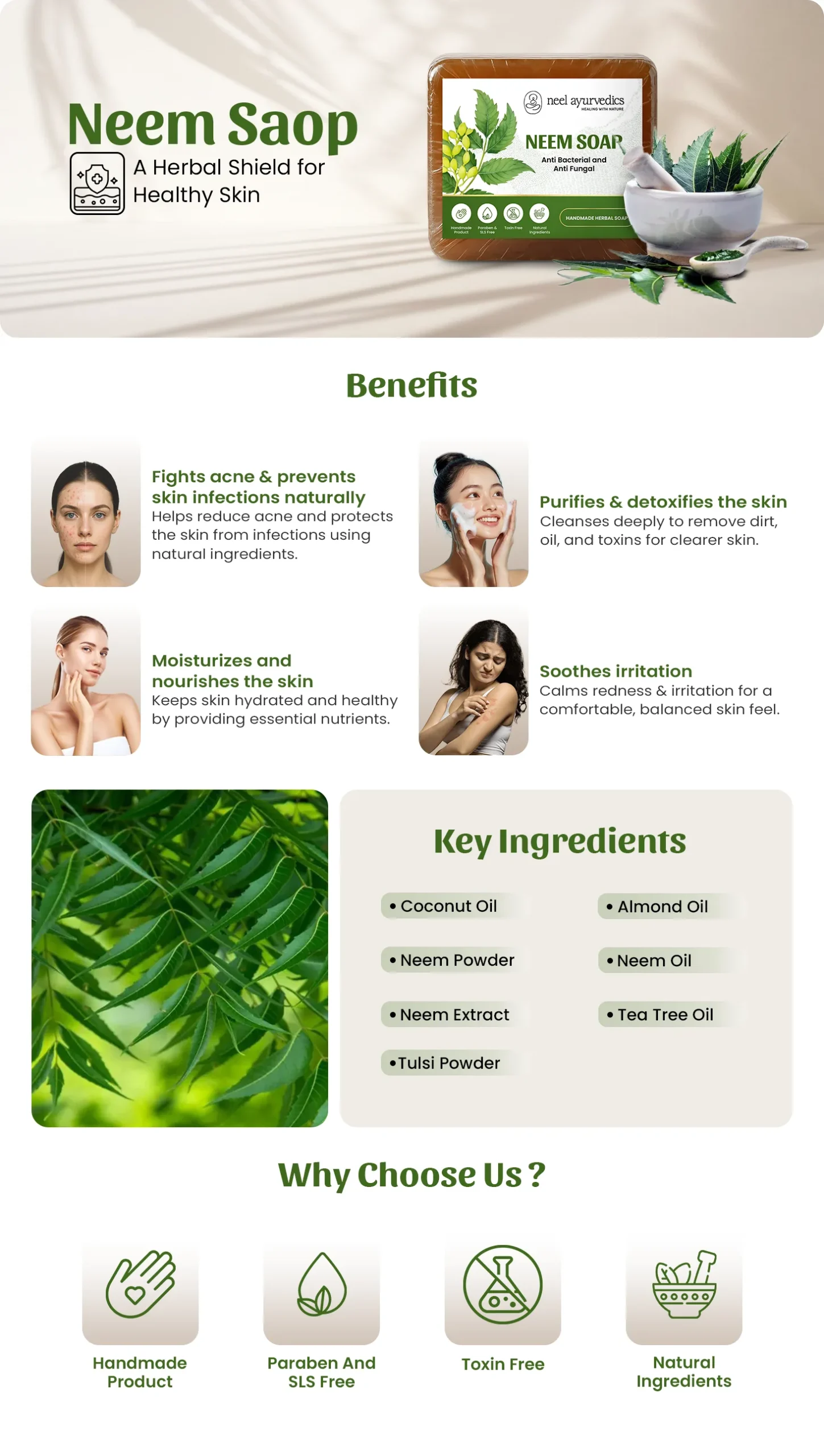 Description du savon au Neem