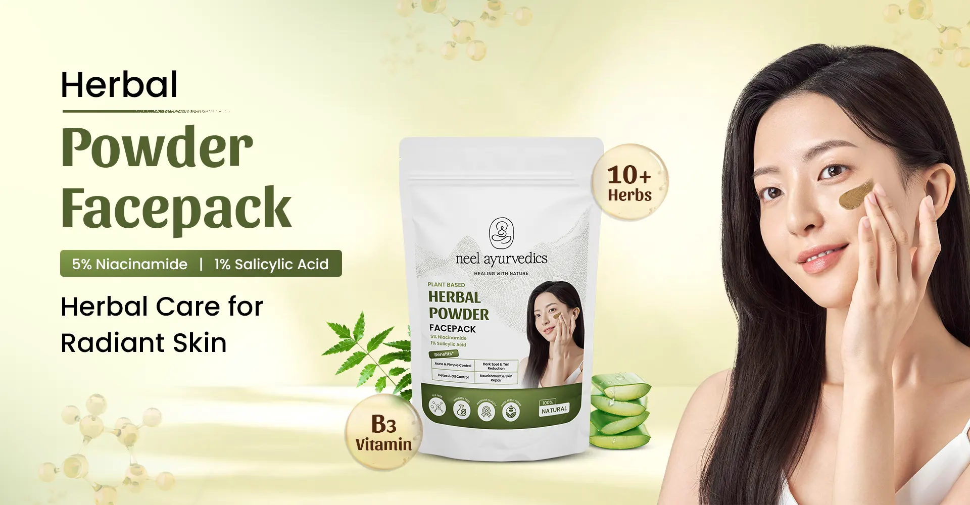 Home 6 Herbal Powder Facepack Mobile View Banner