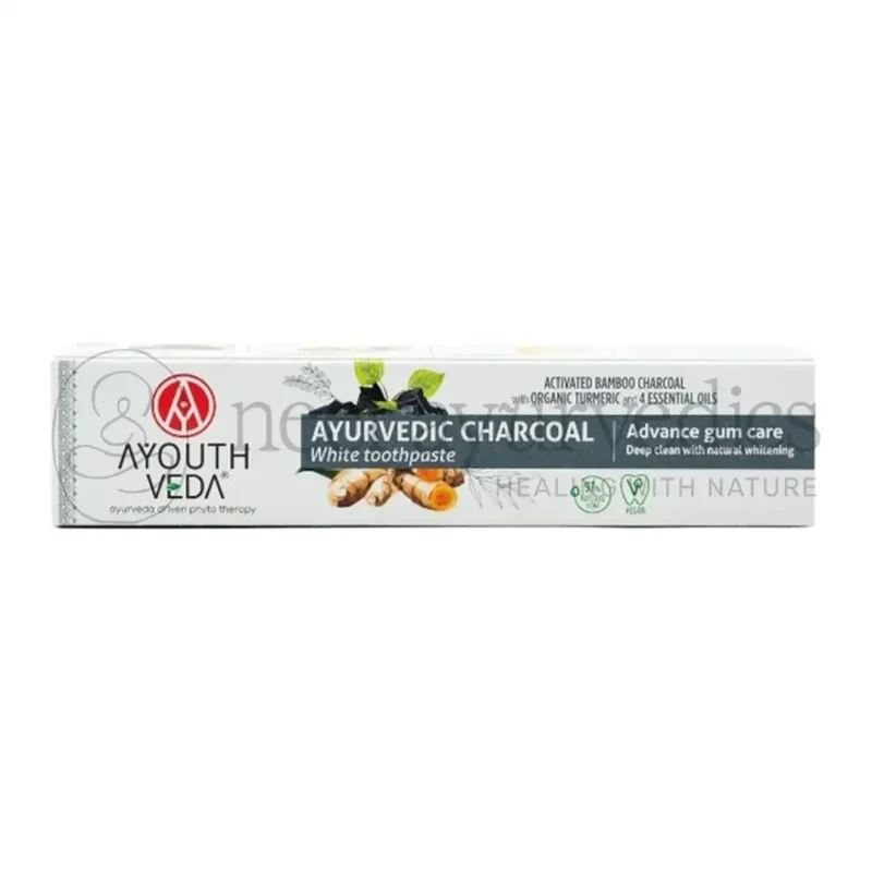 Ayouthveda Charcoal White Toothpaste - 100 Gm