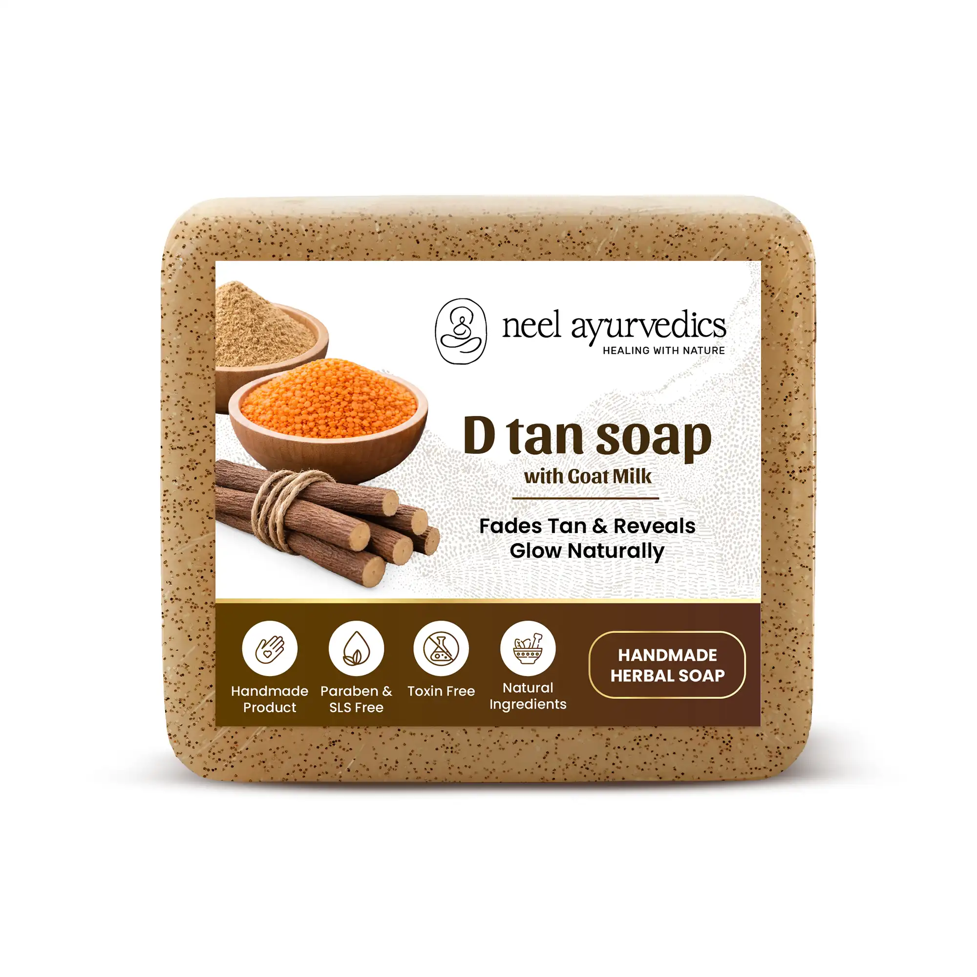 Neel Ayurvedics D Tan Soap Mockup 2 Neel Ayurvedics D Tan Soap
